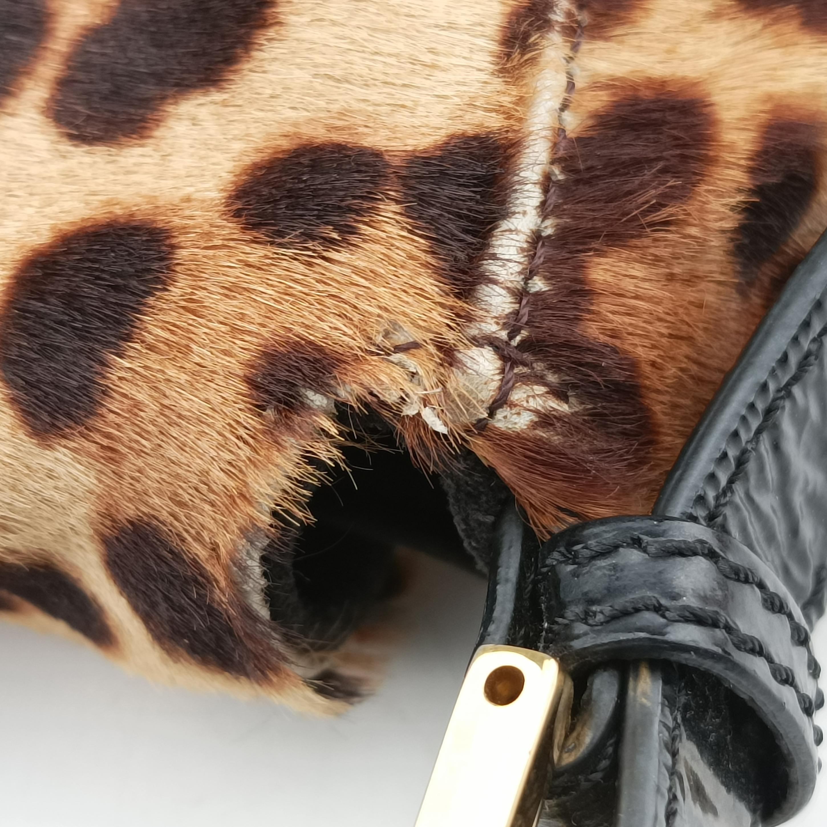 Pre-owned Fendi Big Mamma Forever Flap Multicolour ponyhair 8BR638 shoulderbag | stylenewstar