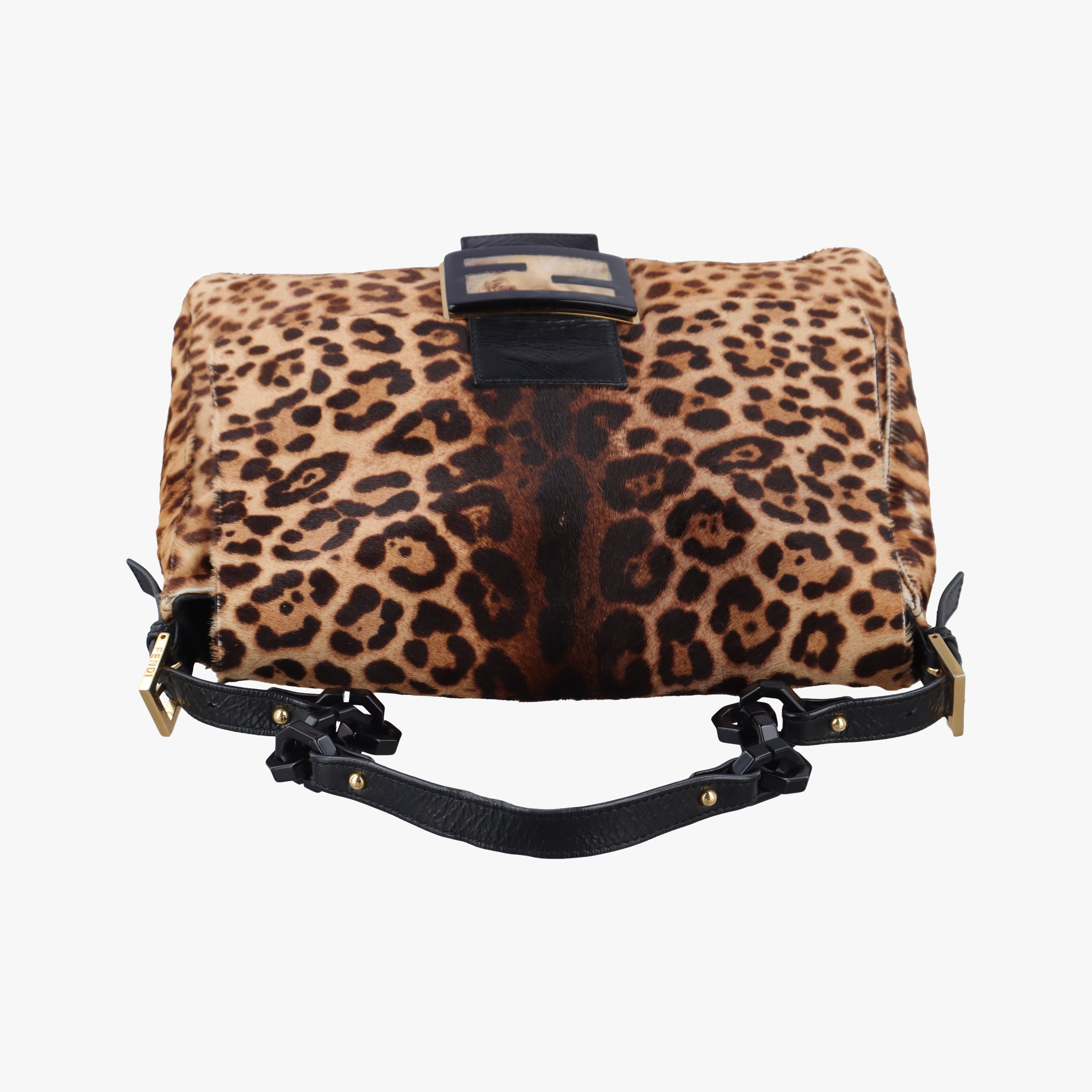 Pre-owned Fendi Big Mamma Forever Flap Multicolour ponyhair 8BR638 shoulderbag | stylenewstar