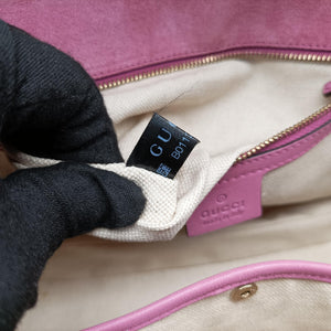 Pre-owned Gucci New Bamboo Orange Patent 254884 handbag | stylenewstar