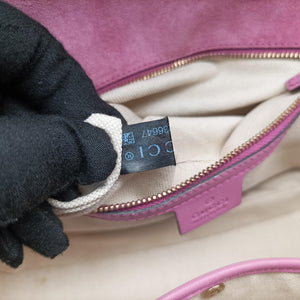 Pre-owned Gucci New Bamboo Orange Patent 254884 handbag | stylenewstar