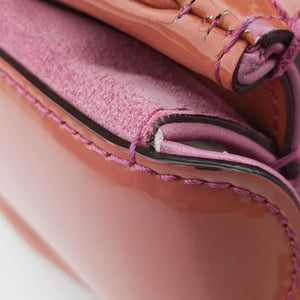 Pre-owned Gucci New Bamboo Orange Patent 254884 handbag | stylenewstar