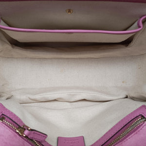 Pre-owned Gucci New Bamboo Orange Patent 254884 handbag | stylenewstar