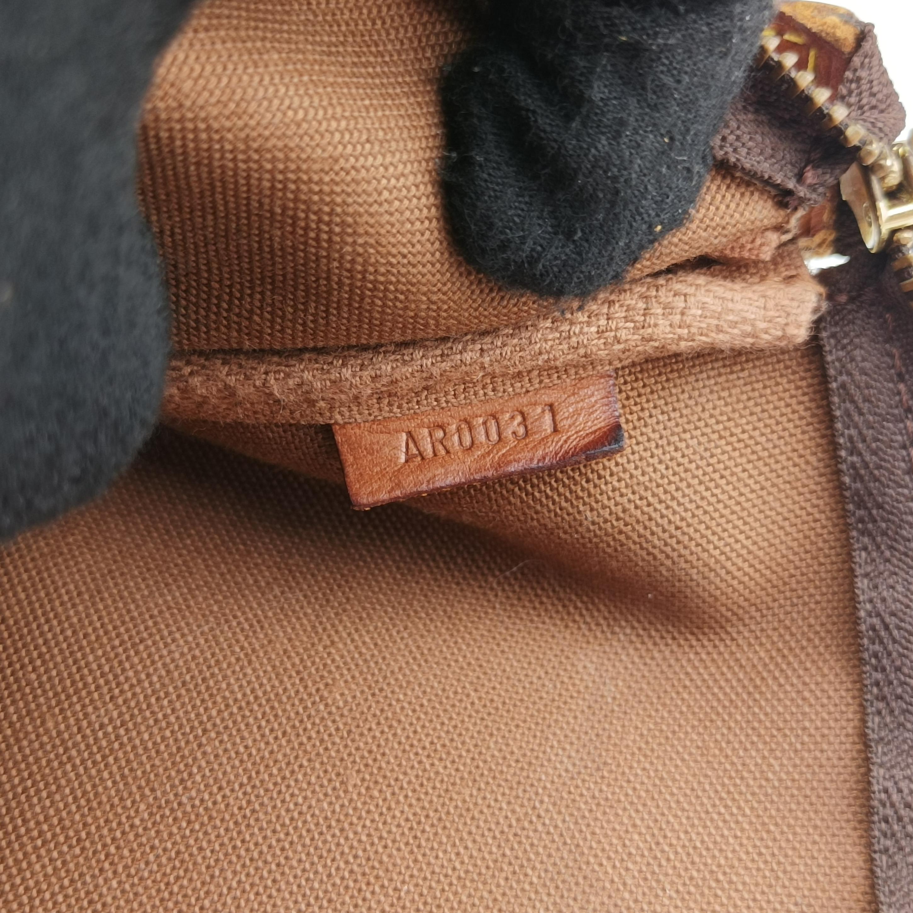 Secondhand Louis Vuitton Monogram Graffiti Pochette Accessoires Brown×Argent Monogram Graffiti M92192 handbag | stylenewstar