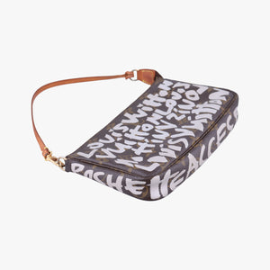 Secondhand Louis Vuitton Monogram Graffiti Pochette Accessoires Brown×Argent Monogram Graffiti M92192 handbag | stylenewstar