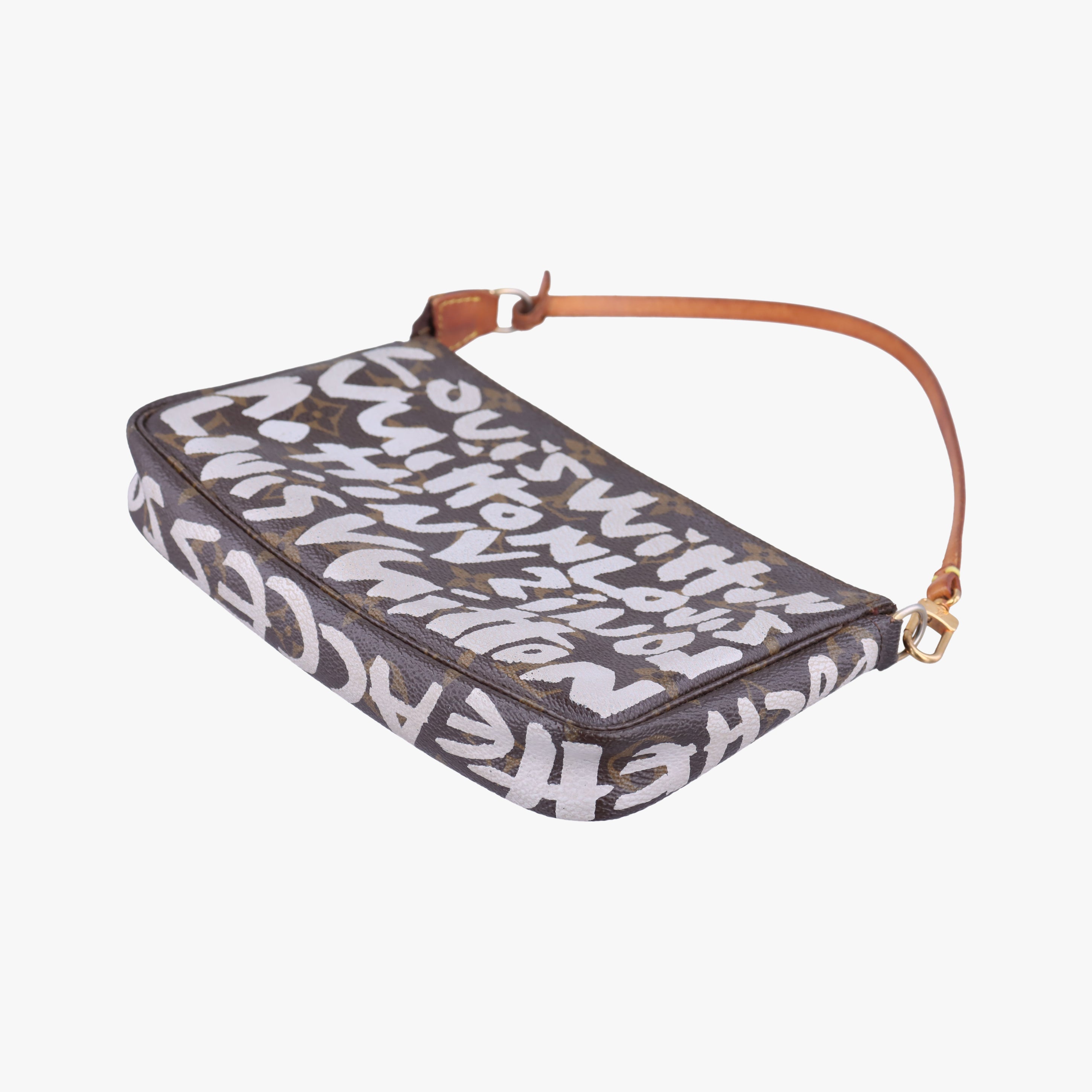 Secondhand Louis Vuitton Monogram Graffiti Pochette Accessoires Brown×Argent Monogram Graffiti M92192 handbag | stylenewstar