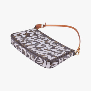 Secondhand Louis Vuitton Monogram Graffiti Pochette Accessoires Brown×Argent Monogram Graffiti M92192 handbag | stylenewstar