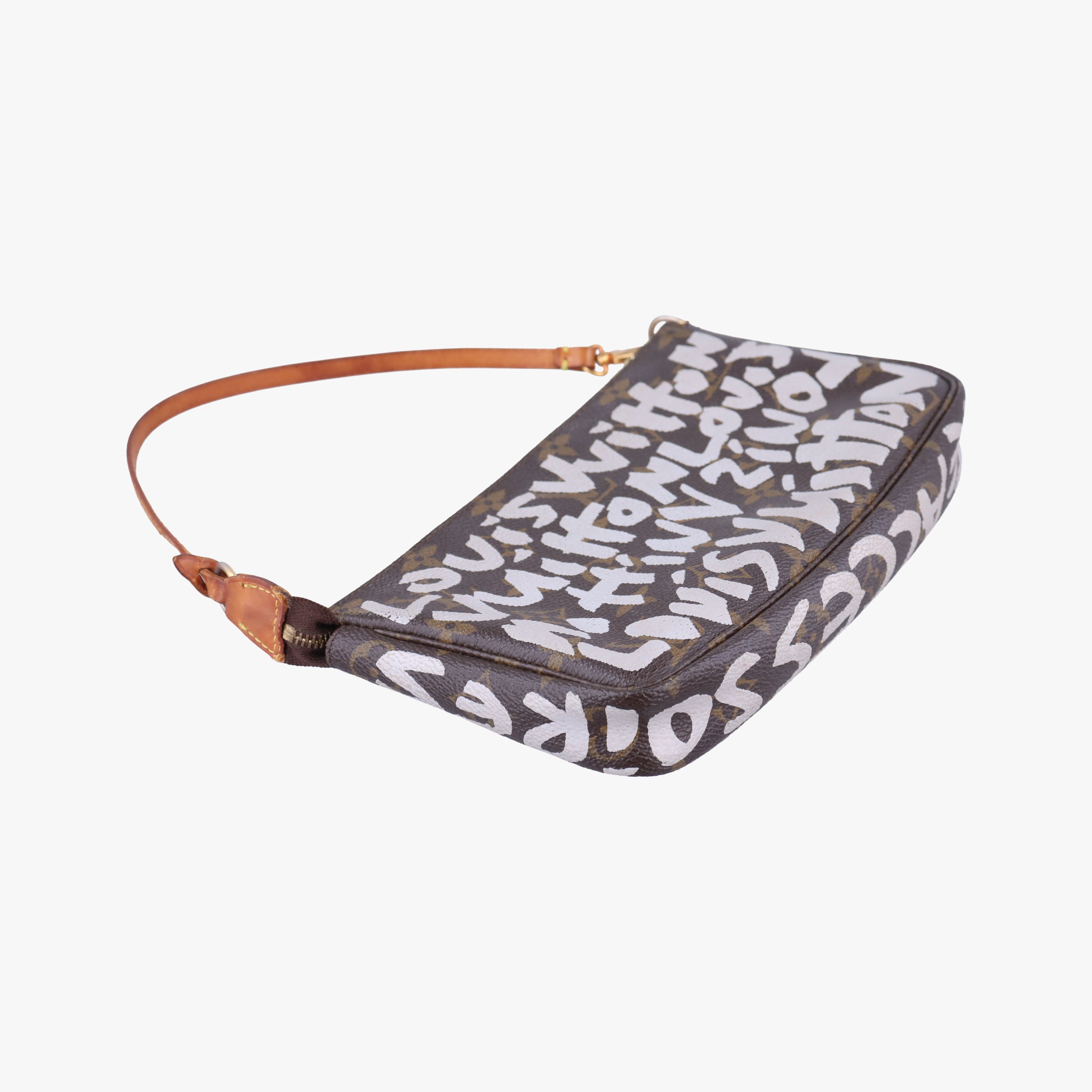 Secondhand Louis Vuitton Monogram Graffiti Pochette Accessoires Brown×Argent Monogram Graffiti M92192 handbag | stylenewstar