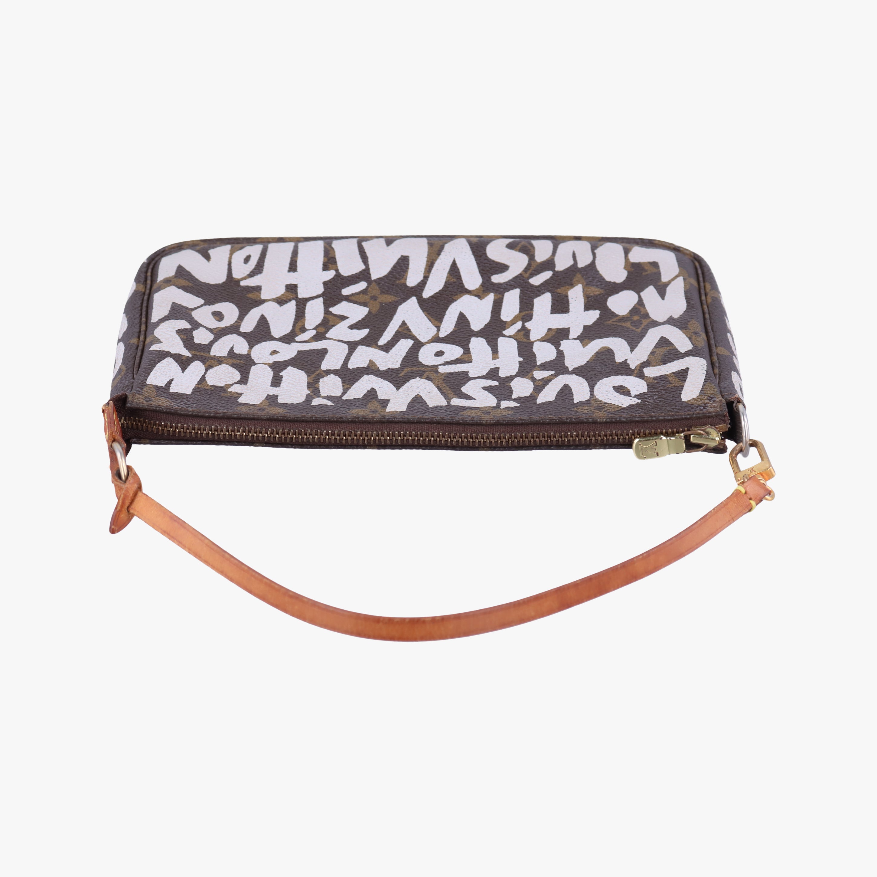 Secondhand Louis Vuitton Monogram Graffiti Pochette Accessoires Brown×Argent Monogram Graffiti M92192 handbag | stylenewstar