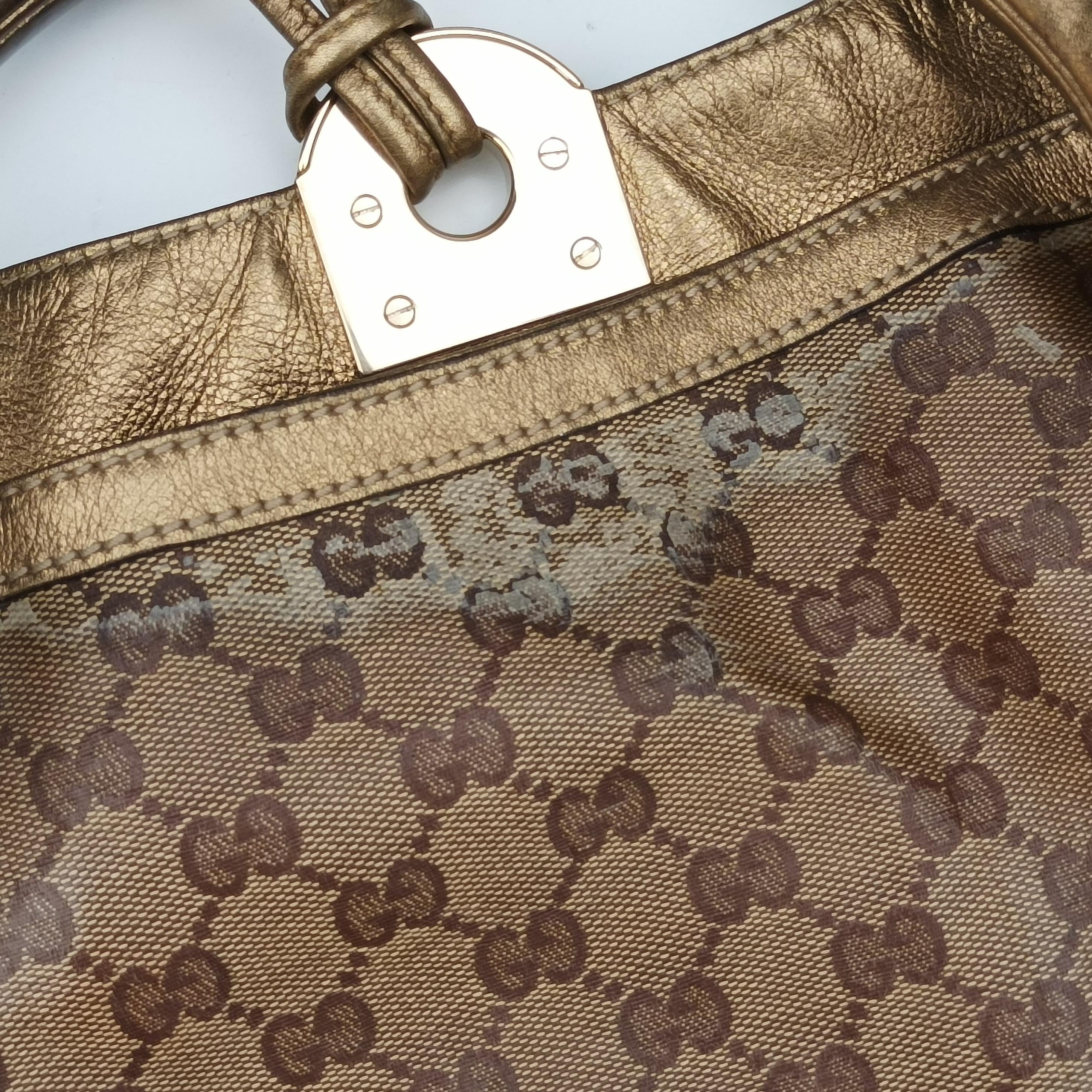 Secondhand Gucci Indy Babouska beige×Multicolour PVC coated canvas 185566 shoulderbag | stylenewstar