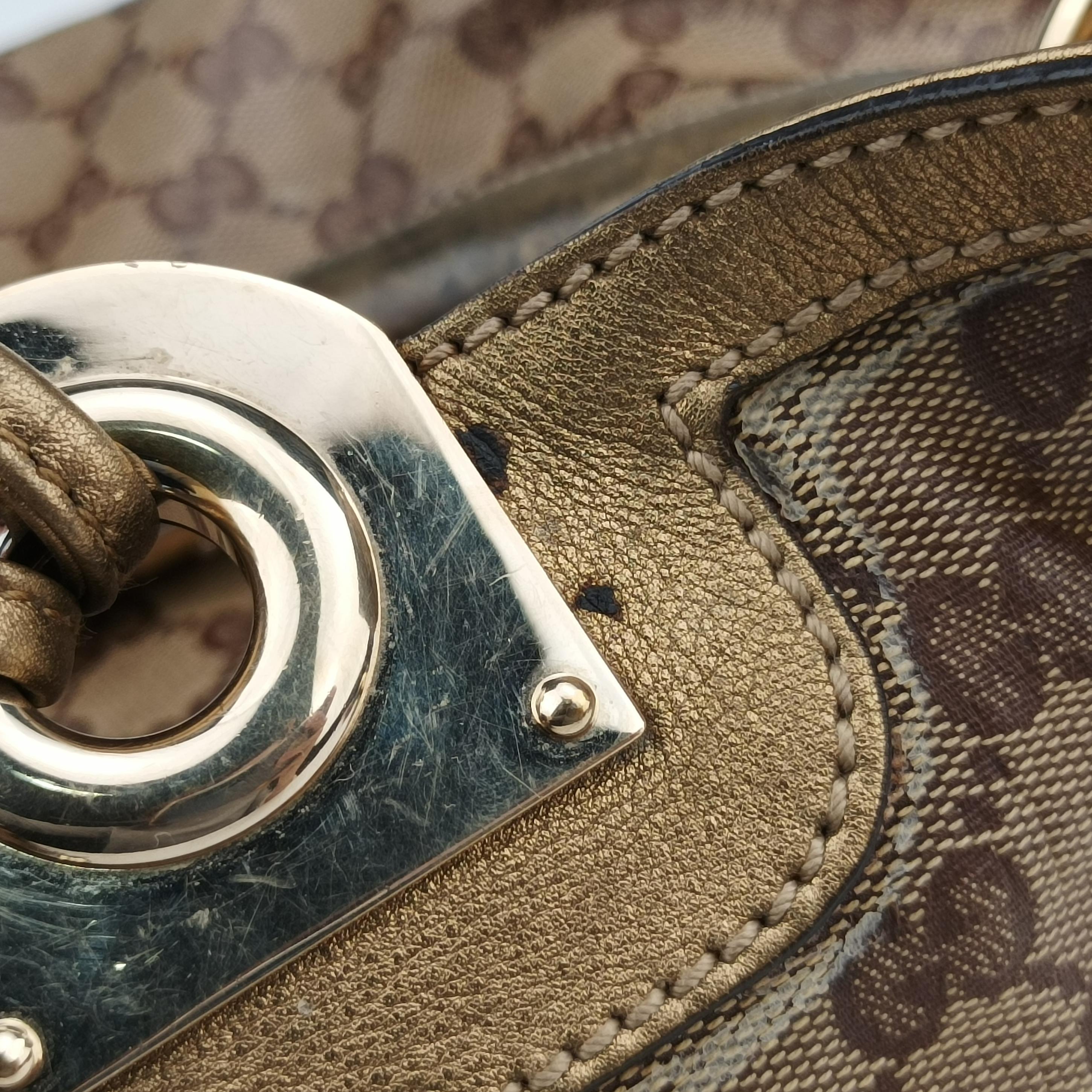 Secondhand Gucci Indy Babouska beige×Multicolour PVC coated canvas 185566 shoulderbag | stylenewstar