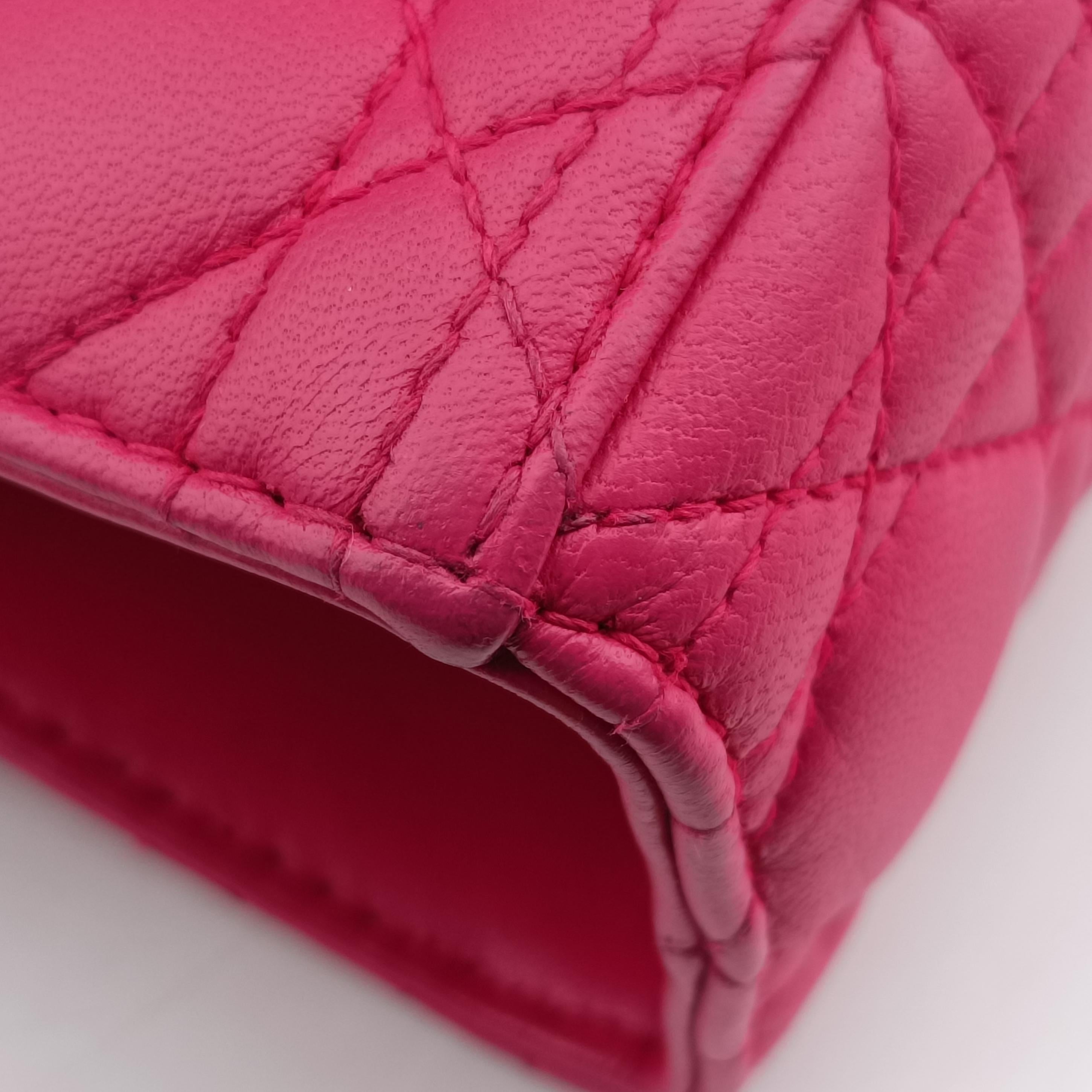 Pre-owned Christian Dior Lady Dior Rose lambskin  shoulderbag | stylenewstar