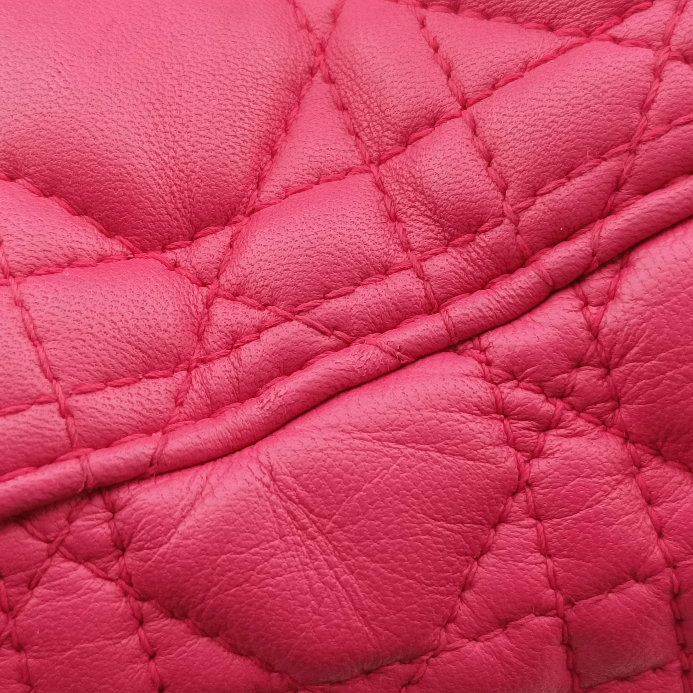 Pre-owned Christian Dior Lady Dior Rose lambskin  shoulderbag | stylenewstar