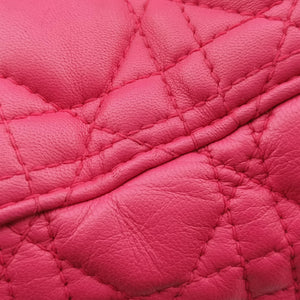 Pre-owned Christian Dior Lady Dior Rose lambskin  shoulderbag | stylenewstar