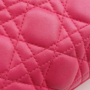 Pre-owned Christian Dior Lady Dior Rose lambskin  shoulderbag | stylenewstar