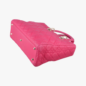 Pre-owned Christian Dior Lady Dior Rose lambskin  shoulderbag | stylenewstar