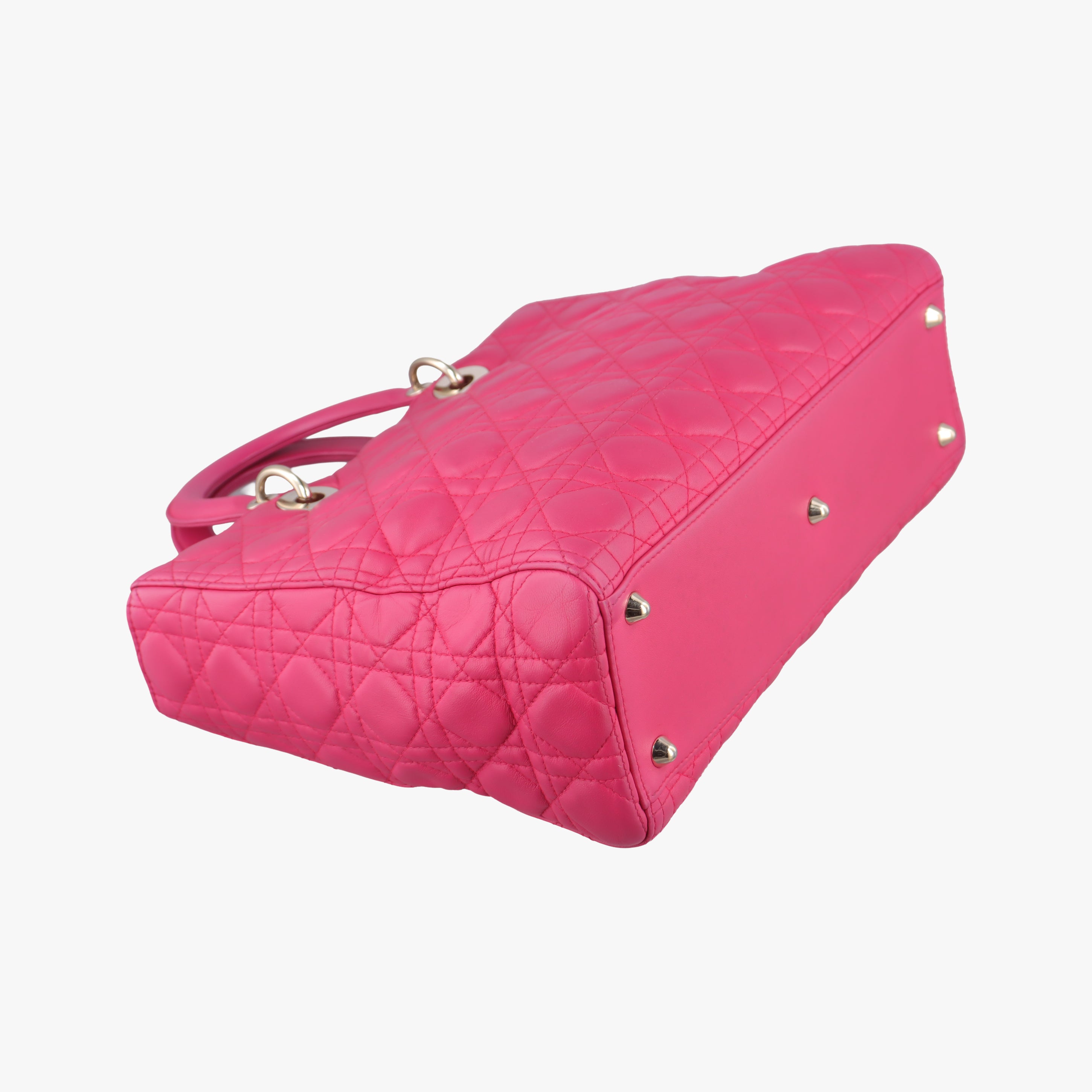 Pre-owned Christian Dior Lady Dior Rose lambskin  shoulderbag | stylenewstar