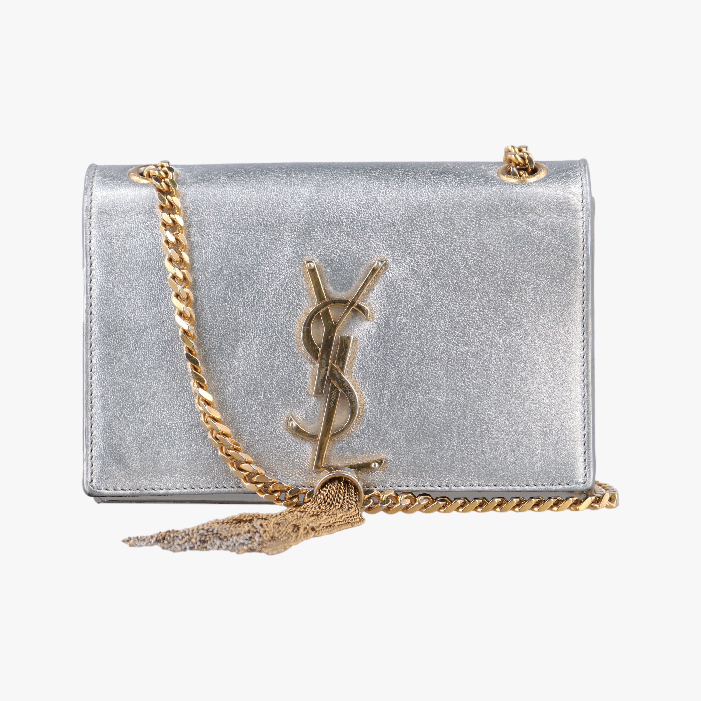 Secondhand Yves Saint Laurent KATE Silver Leather 354120 shoulderbag | stylenewstar