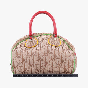 Secondhand Christian Dior Rasta Bowler beige×Multicolour Canvas × Leather  handbag | stylenewstar