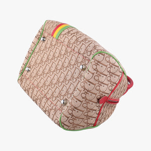 Secondhand Christian Dior Rasta Bowler beige×Multicolour Canvas × Leather  handbag | stylenewstar