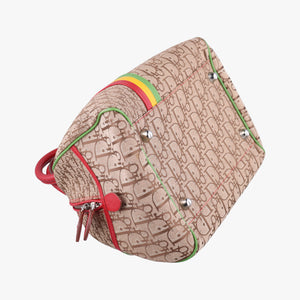 Secondhand Christian Dior Rasta Bowler beige×Multicolour Canvas × Leather  handbag | stylenewstar