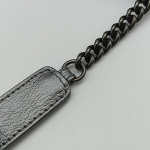 Pre-owned Chanel Matelasse Silver Leather A94102 bum bag/waist bag | stylenewstar