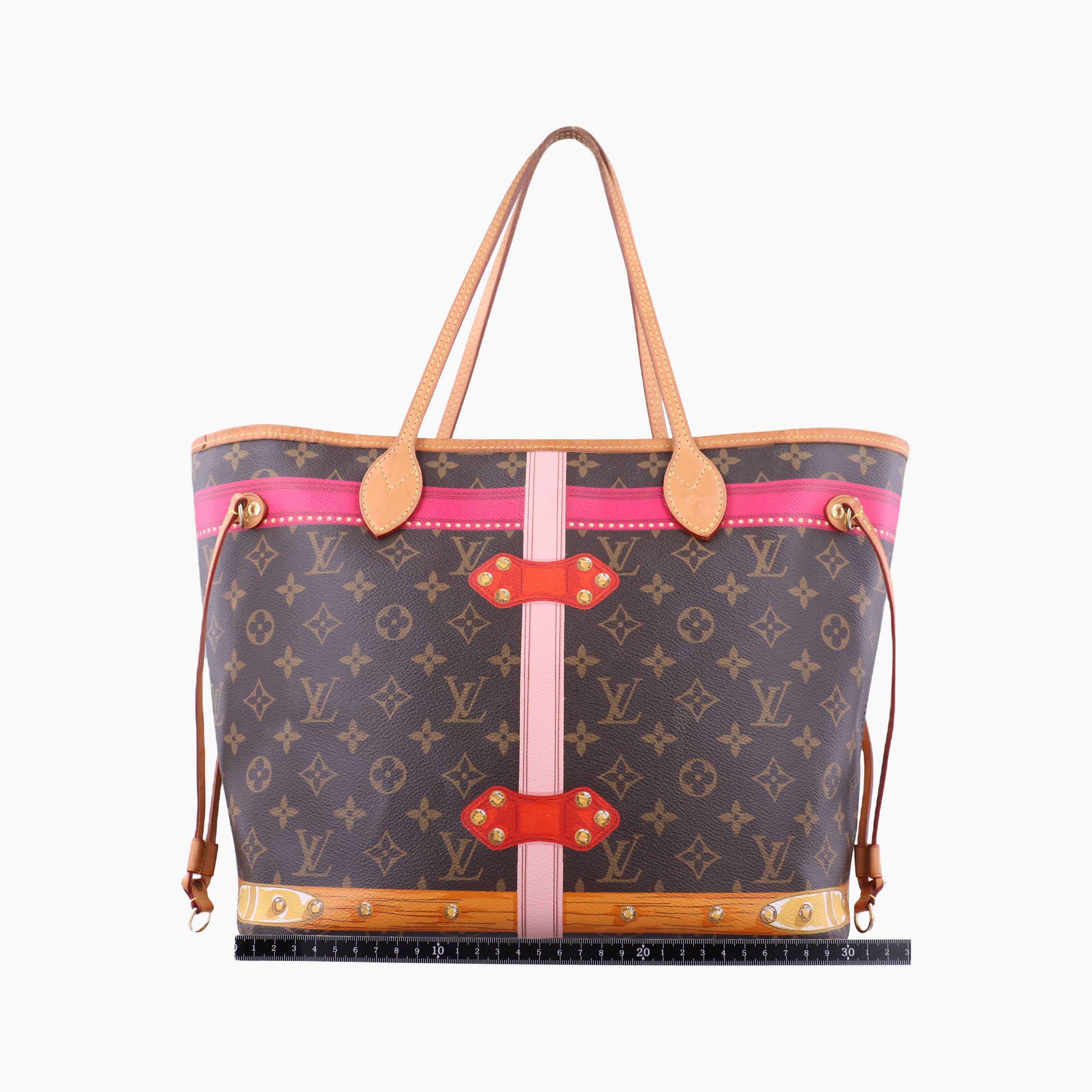 Pre-owned Louis Vuitton Neverfull MM Summer Trunk brown×Multicolor Monogram Canvas M41390 shoulderbag | stylenewstar