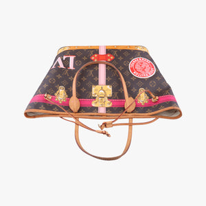 Pre-owned Louis Vuitton Neverfull MM Summer Trunk brown×Multicolor Monogram Canvas M41390 shoulderbag | stylenewstar