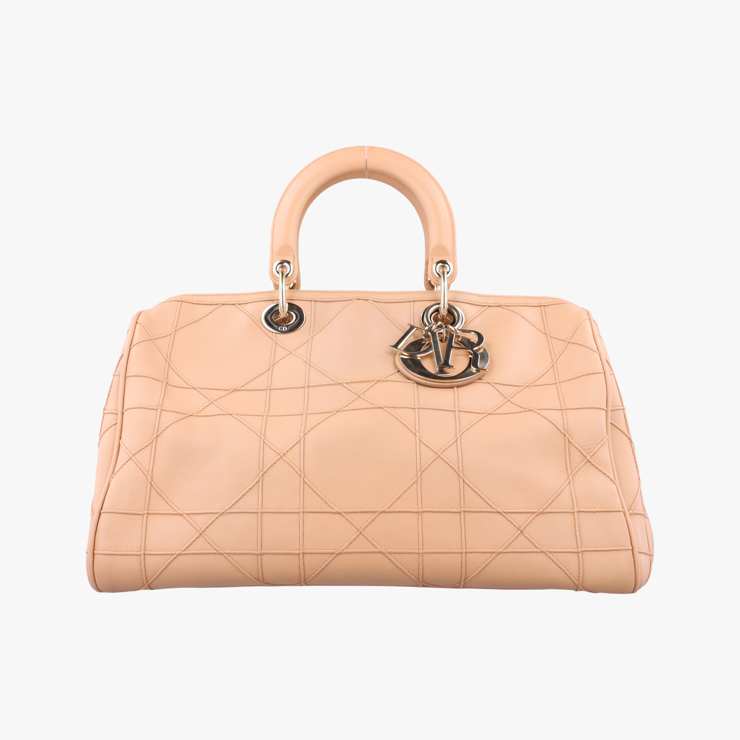 Pre-owned Christian Dior Granville Beige lambskin  handbag | stylenewstar