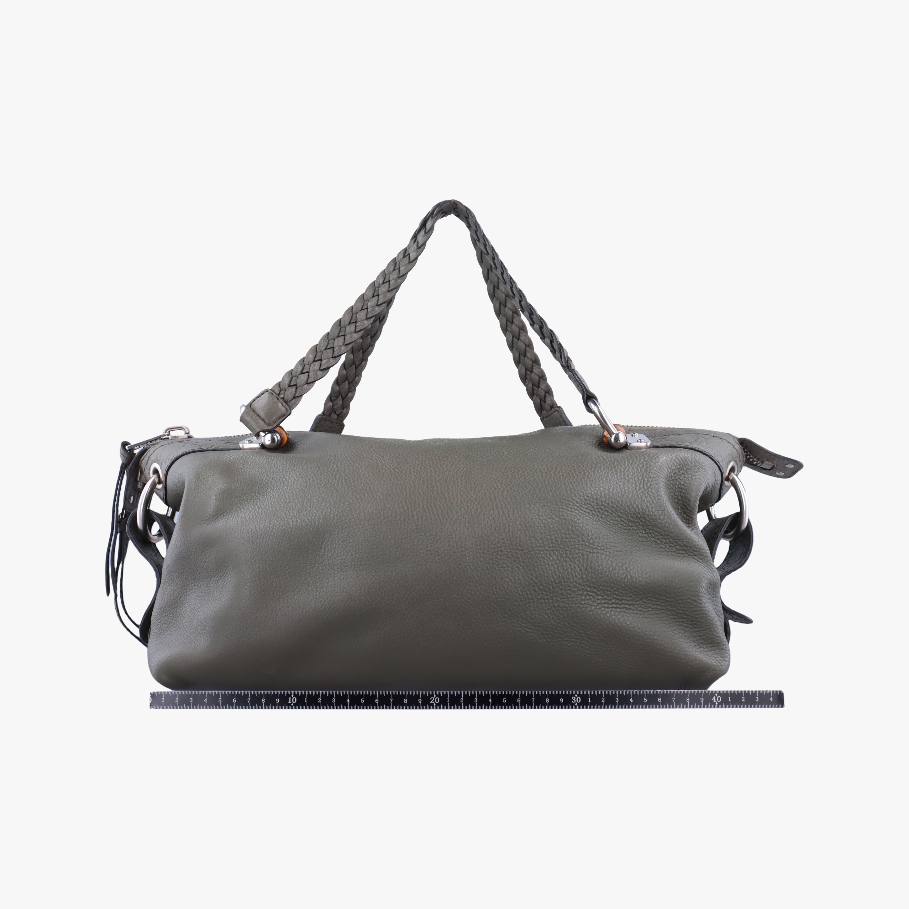 Pre-owned Gucci Medium Bamboo Green Leather 232959 handbag | stylenewstar