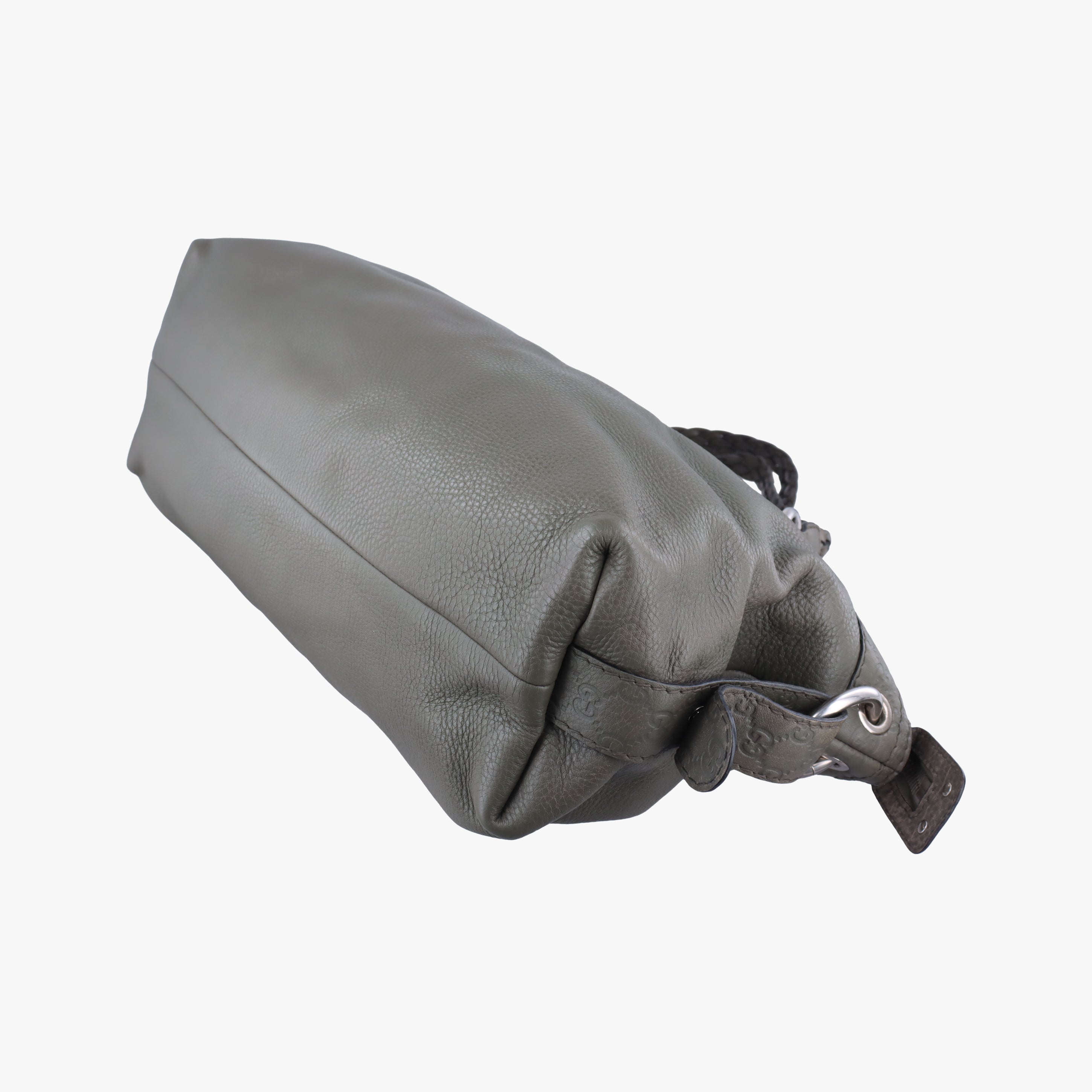 Pre-owned Gucci Medium Bamboo Green Leather 232959 handbag | stylenewstar