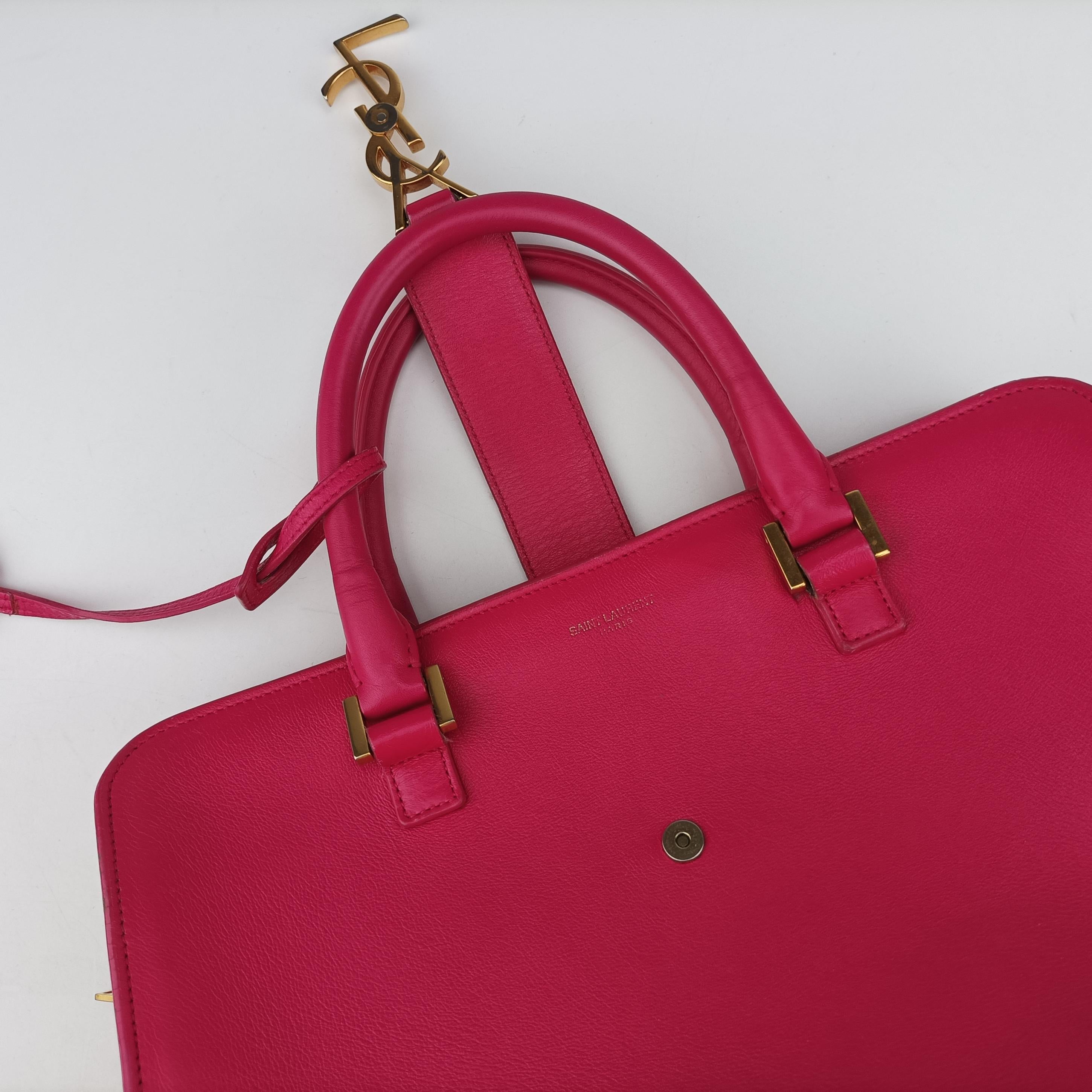 Vintage Yves Saint Laurent baby Cabas Rose Leather 357395 handbag | stylenewstar