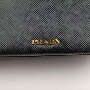 Pre-owned Prada Bicolor Saffiano Cuir Flap Blue x Black Leather×SAFFIANO Leather  shoulderbag | stylenewstar