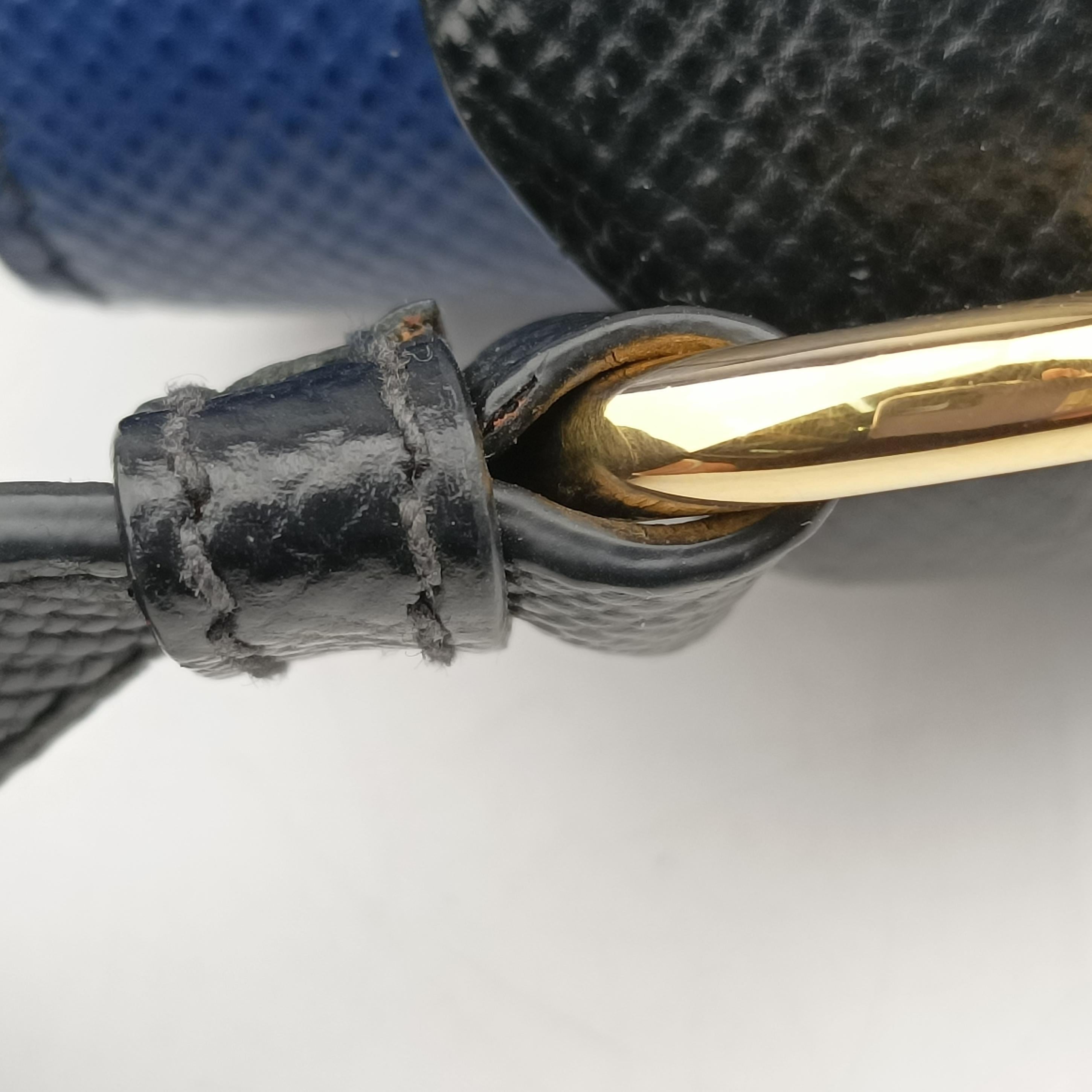 Pre-owned Prada Bicolor Saffiano Cuir Flap Blue x Black Leather×SAFFIANO Leather  shoulderbag | stylenewstar