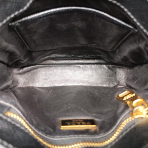 Pre-owned Prada Bicolor Saffiano Cuir Flap Blue x Black Leather×SAFFIANO Leather  shoulderbag | stylenewstar