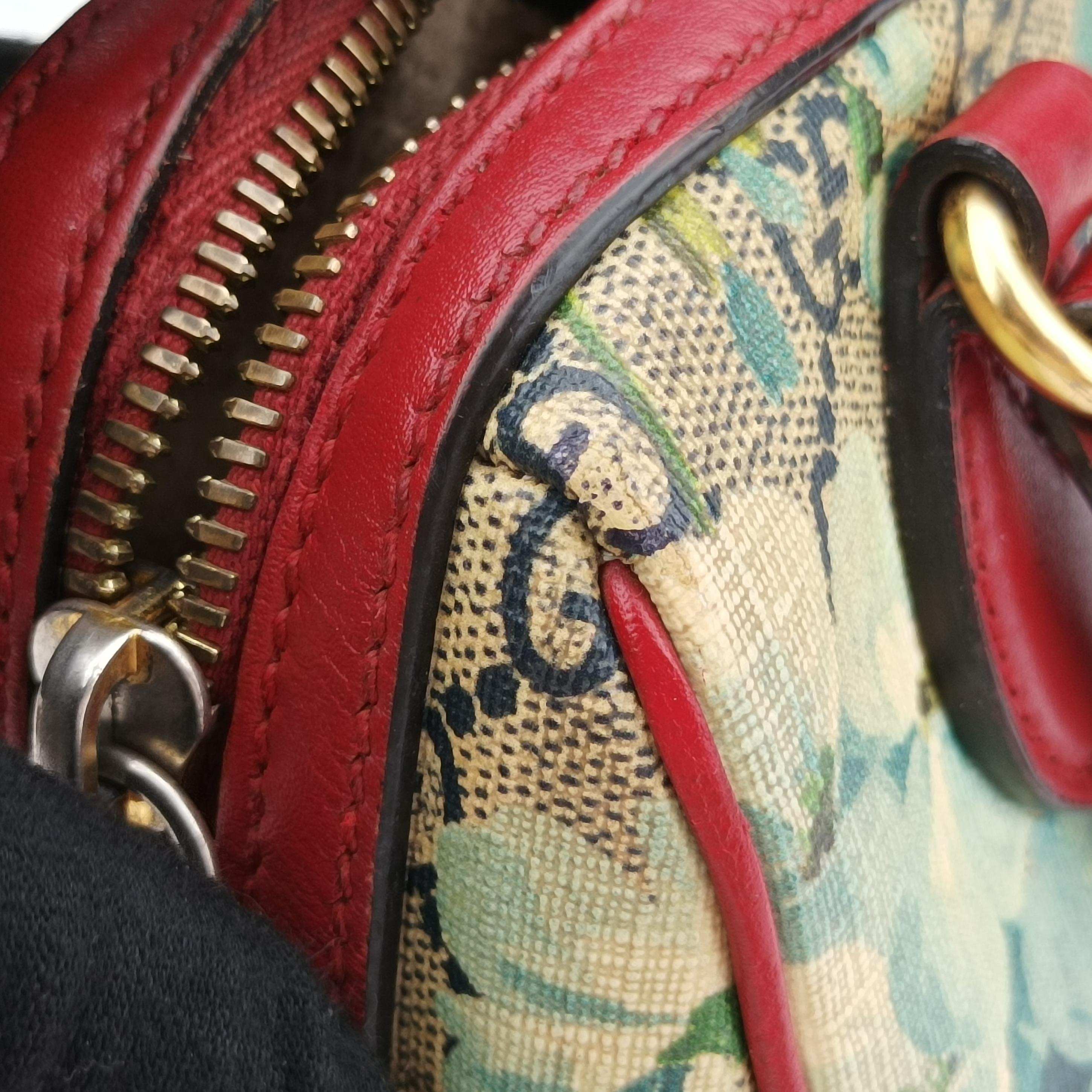 Pre-owned Gucci GG Blooms beige×Multicolour PVC coated canvas 546312 shoulderbag | stylenewstar