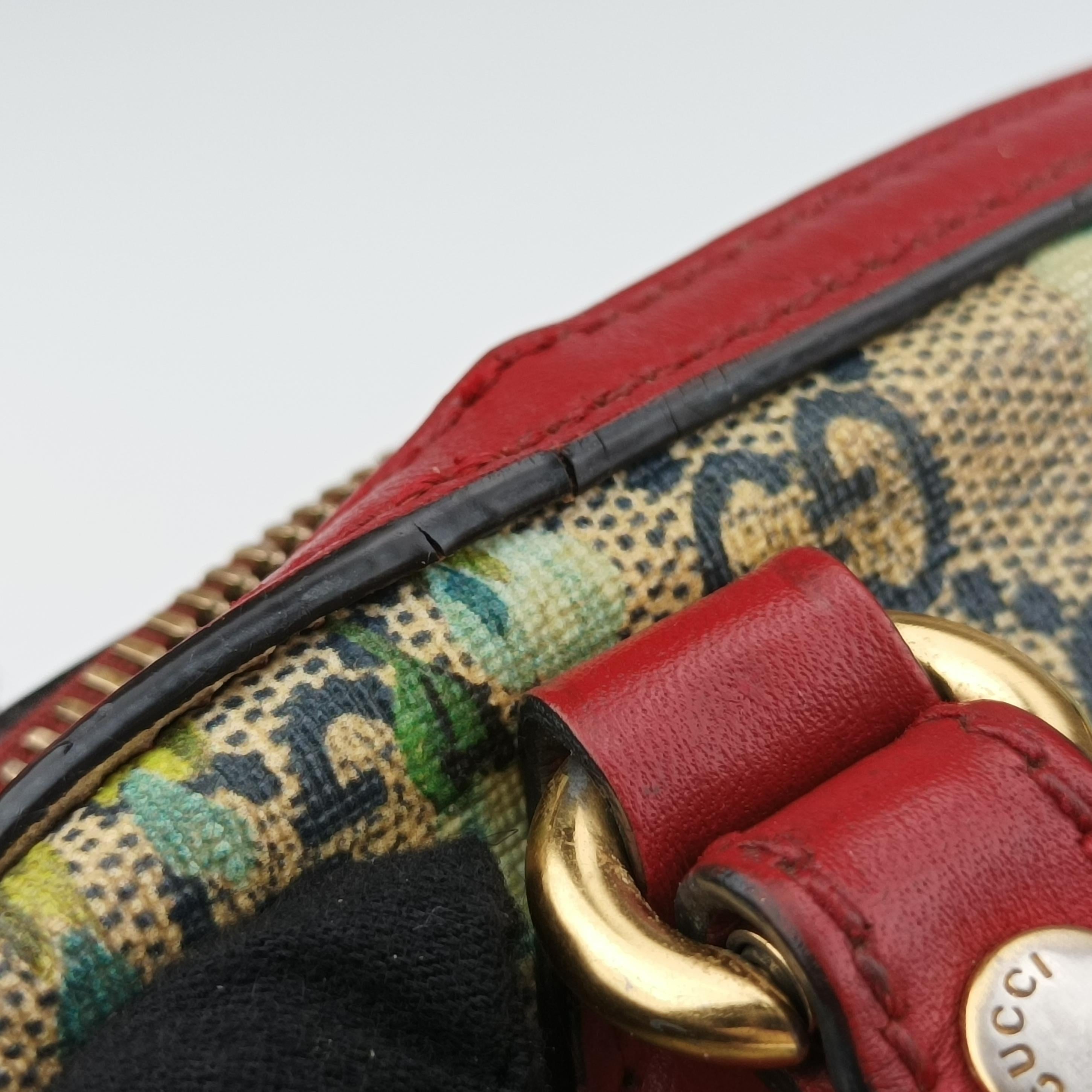 Pre-owned Gucci GG Blooms beige×Multicolour PVC coated canvas 546312 shoulderbag | stylenewstar