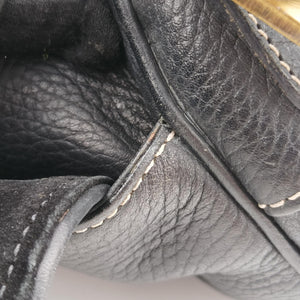 Pre-owned Christian Dior Saddle Black Leather  handbag | stylenewstar