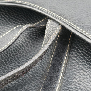 Pre-owned Christian Dior Saddle Black Leather  handbag | stylenewstar