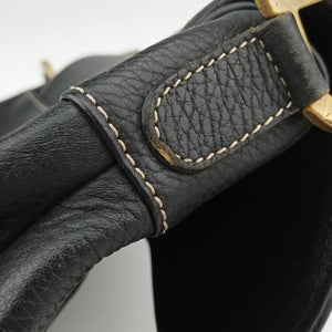 Pre-owned Christian Dior Saddle Black Leather  handbag | stylenewstar