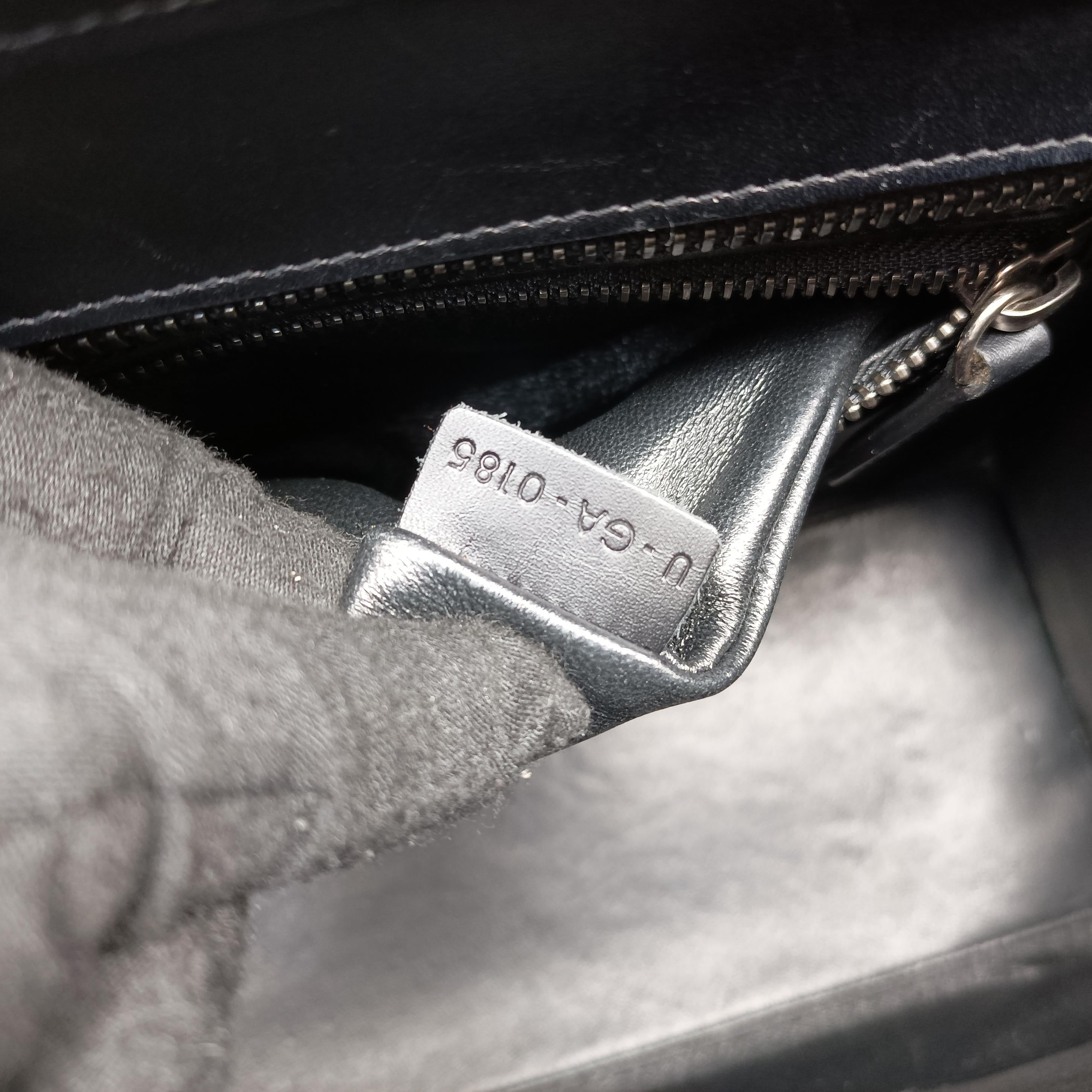 Secondhand Celine Luggage Nano Shopper Blue x Green x Black leather×ponyhair  handbag | stylenewstar