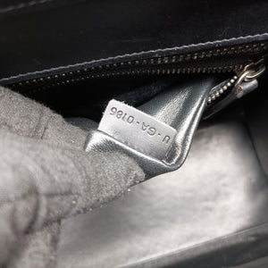 Secondhand Celine Luggage Nano Shopper Blue x Green x Black leather×ponyhair  handbag | stylenewstar