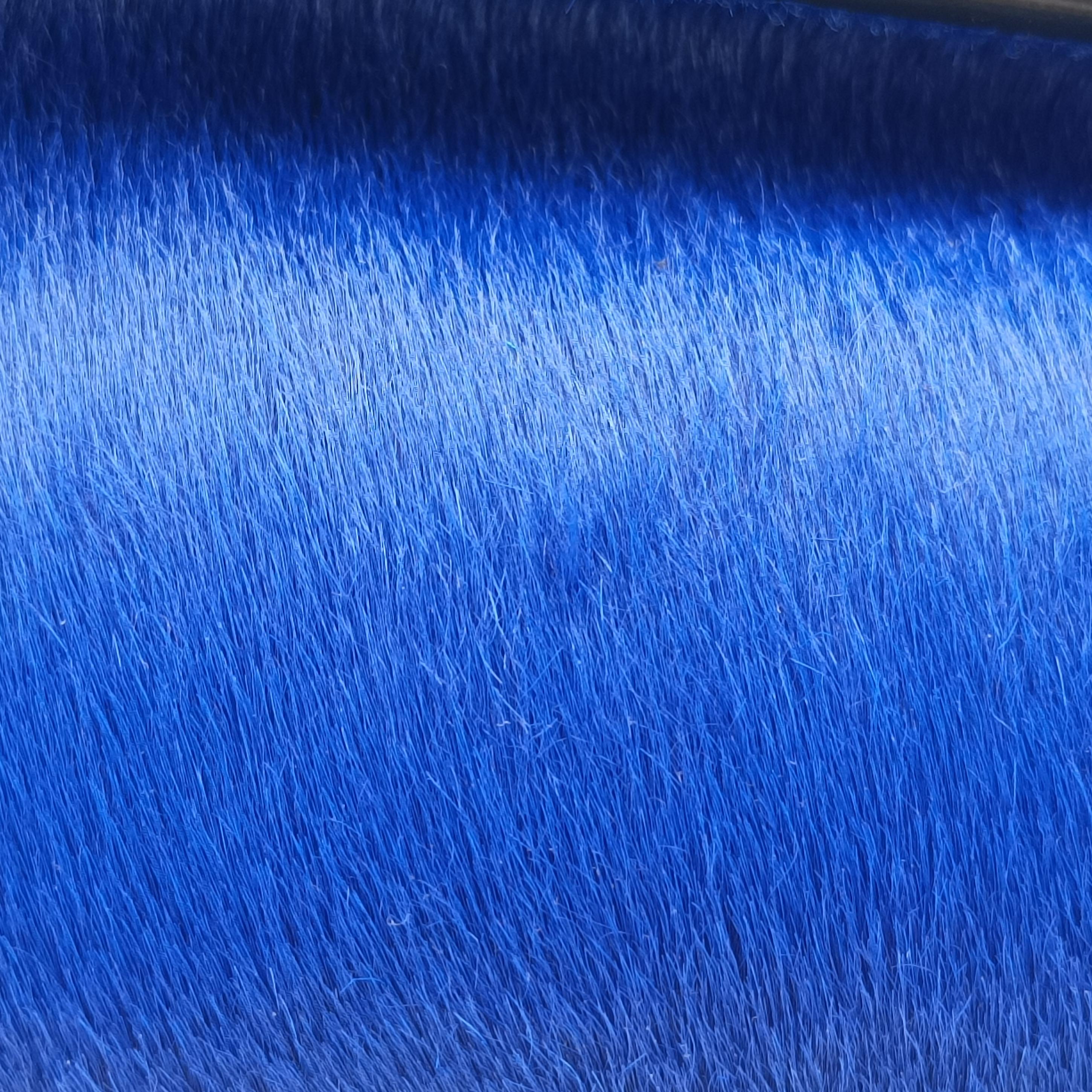 Secondhand Celine Luggage Nano Shopper Blue x Green x Black leather×ponyhair  handbag | stylenewstar