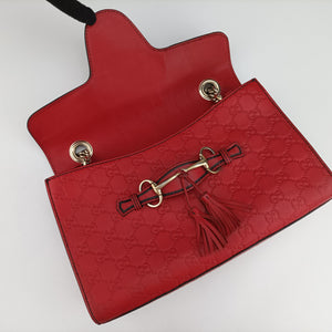 Vintage Gucci Emily Red Leather 295402 shoulderbag | stylenewstar