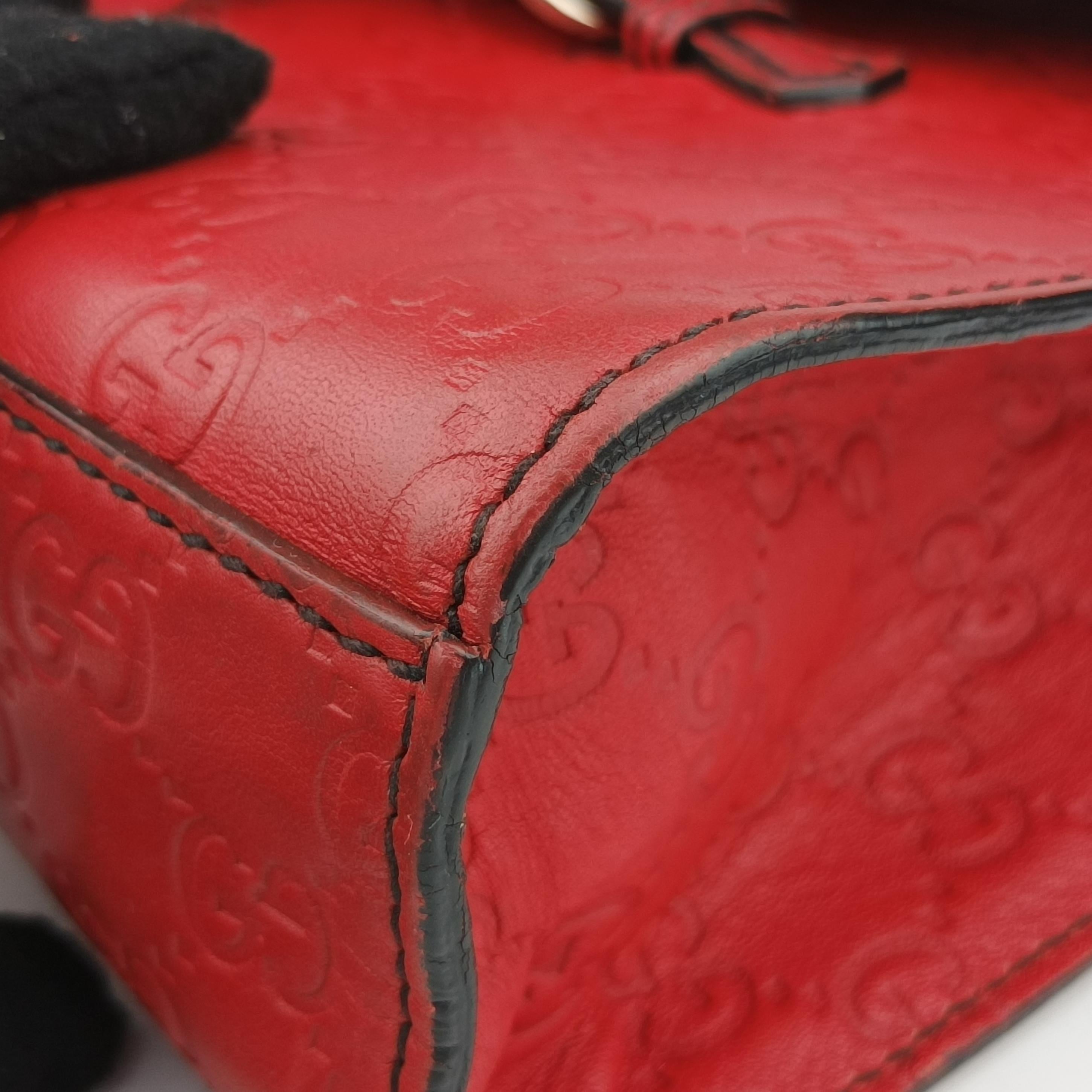 Vintage Gucci Emily Red Leather 295402 shoulderbag | stylenewstar
