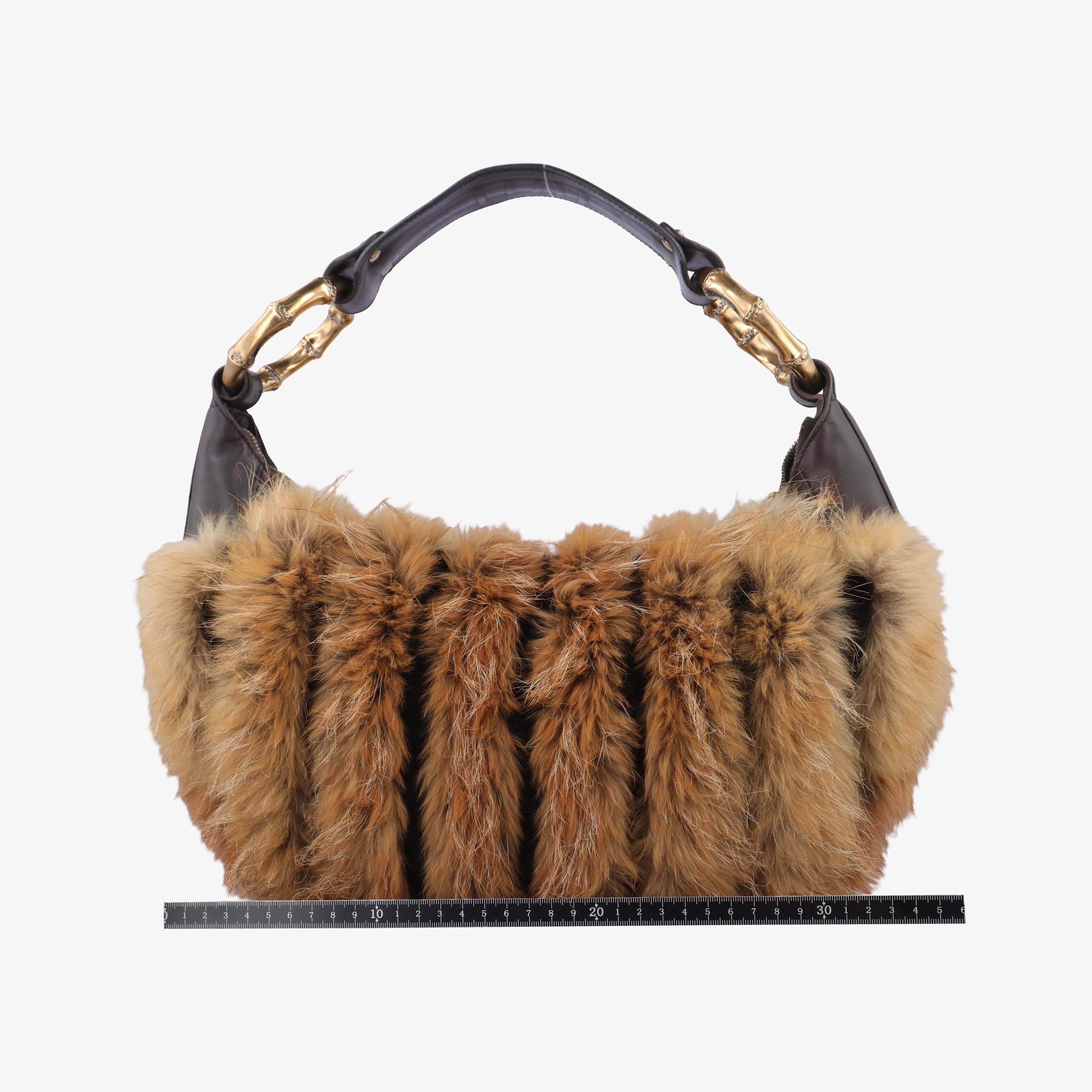 Pre-owned Gucci Bamboo Ring Hobo Brown mink 131038 handbag | stylenewstar