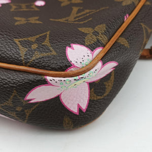 Pre-owned Louis Vuitton Pochette Accessory Pouch brown×Pink Cherry Blossom M92006 handbag | stylenewstar