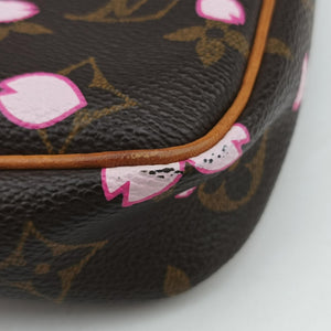 Pre-owned Louis Vuitton Pochette Accessory Pouch brown×Pink Cherry Blossom M92006 handbag | stylenewstar