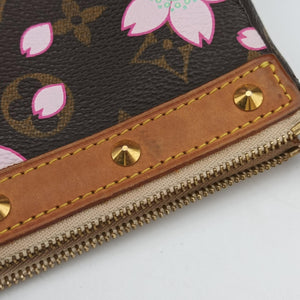 Pre-owned Louis Vuitton Pochette Accessory Pouch brown×Pink Cherry Blossom M92006 handbag | stylenewstar