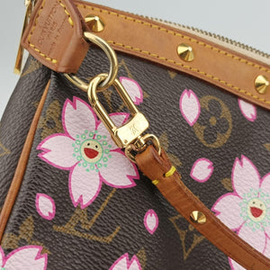 Pre-owned Louis Vuitton Pochette Accessory Pouch brown×Pink Cherry Blossom M92006 handbag | stylenewstar