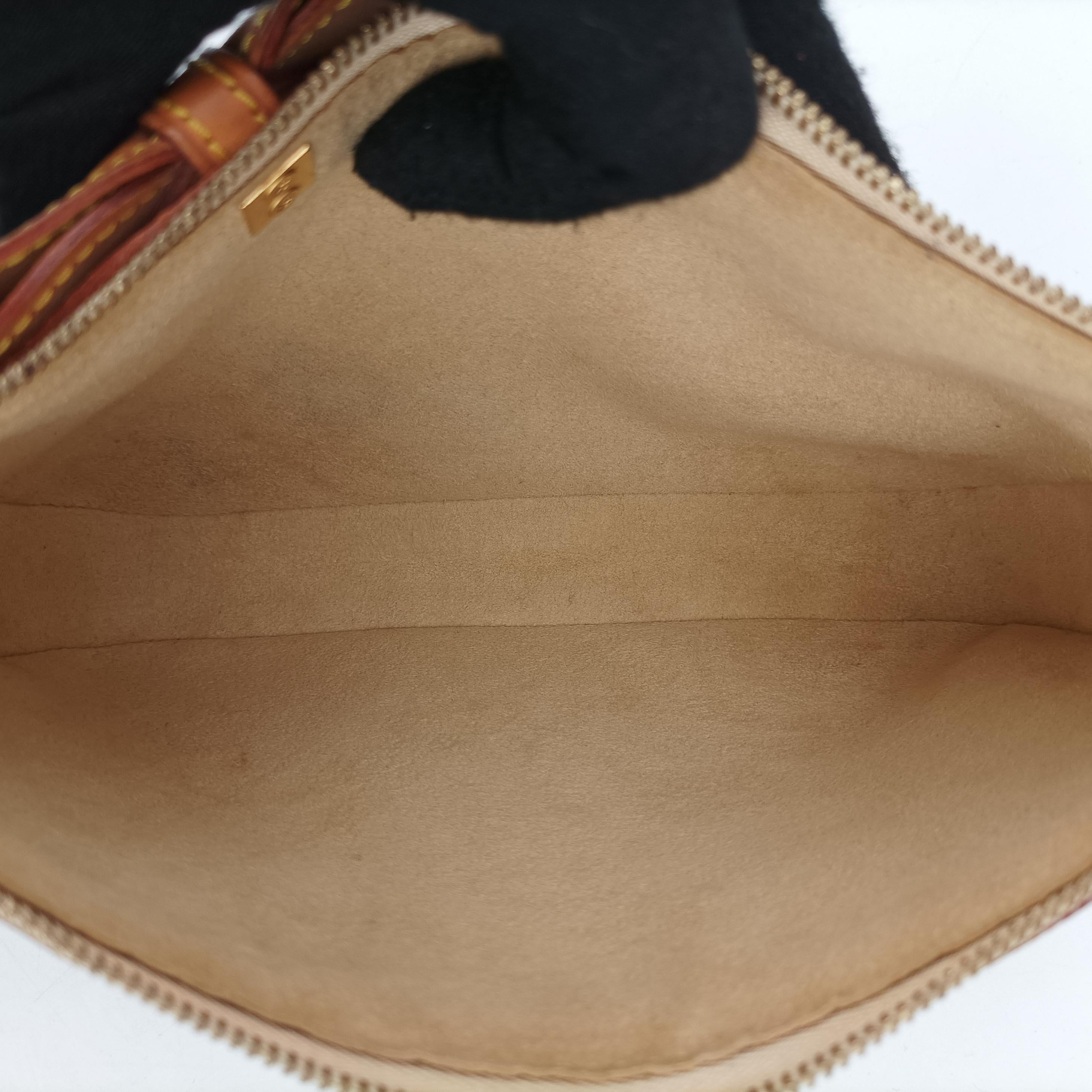 Pre-owned Louis Vuitton Pochette Accessory Pouch brown×Pink Cherry Blossom M92006 handbag | stylenewstar